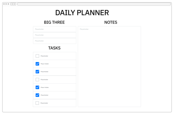 Digital Planner App Prototype Example
